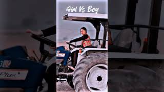 girl vs boy tractor stunt