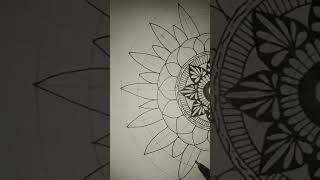 Mandala art design for beginners||मंडला कला कैसे करें  #mandalaart #Art #mandaladesign #blackmandala