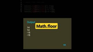 Math.floor | javascript tutorial #shorts #javascript #html
