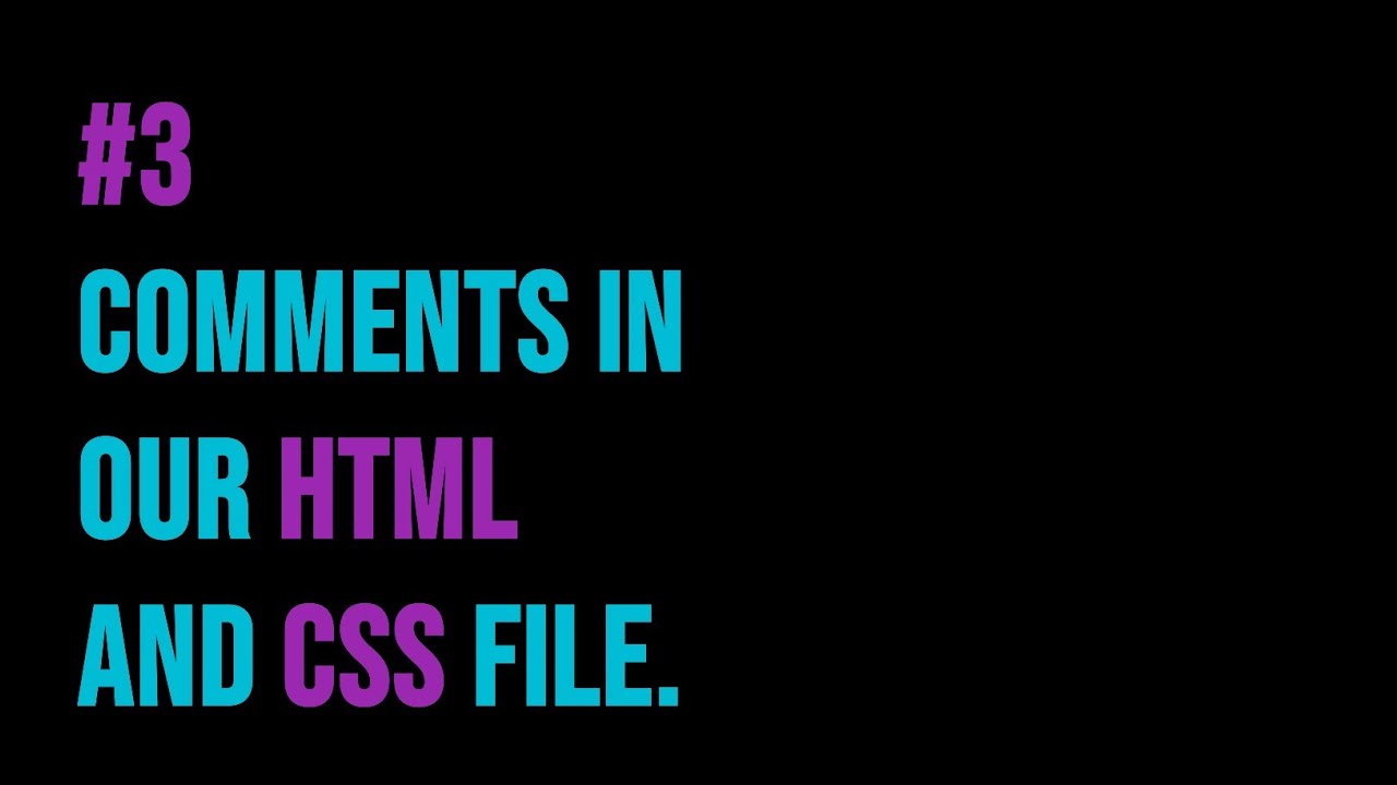 How To Add Comments Html Css Tutorials Youtube