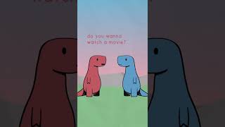 red ❤️ blue part 2 | another set of wholesome animations about two dinosaurs in love