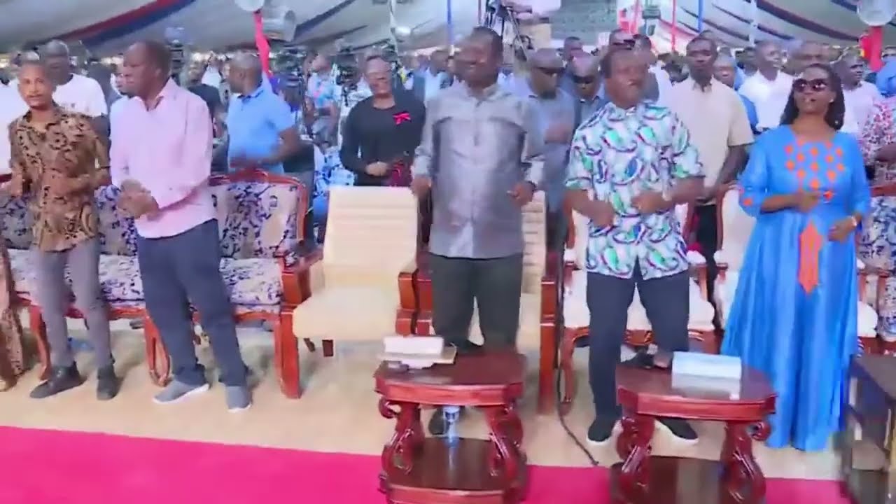 Raila Odinga Dancing In Church Ahead Of His Jacaranda Mega Rally ...