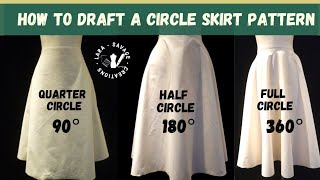 How To Make A Circle Skirt Easy | FULL CIRCLE SKIRT, HALF CIRCLE SKIRT, QUARTER CIRCLE SKIRT