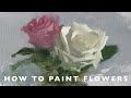 Oil Painting tutorial - How to Paint Flowers