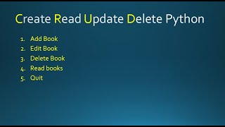 CRUD part 1/3: introduction menu system in python | console application | python projects