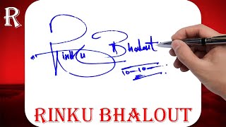 Rinku Bhalout Name Signature Style - R Signature Style - Signature Style of My Name Rinku Bhalout