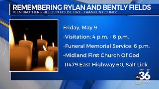 Memorial, funeral service scheduled for two teens killed in tragic house fire