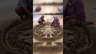 Beautiful sand jesus sculpture #shorts #jesus #beautiful