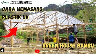 Ketahanan Plastik UV Dan Cara Pemasangan Plastik UV Di Green House Bambu.