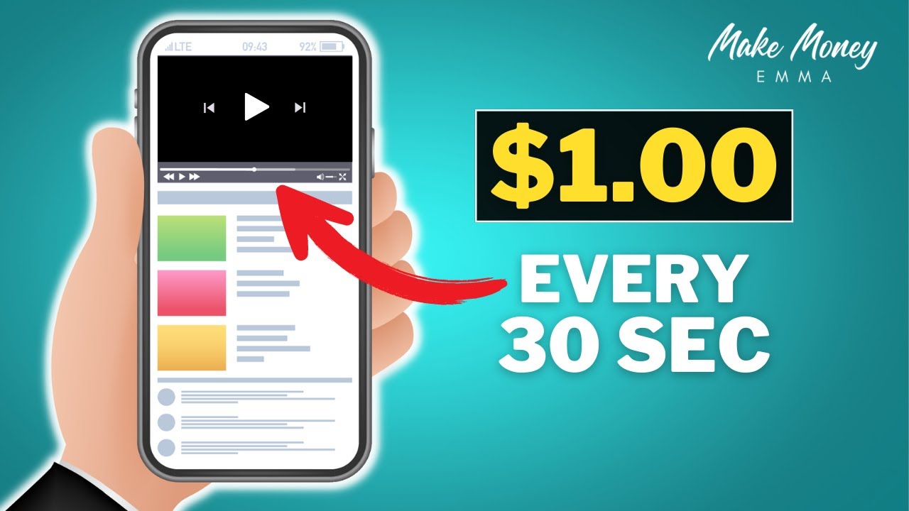 Earn $1 Every 30 Seconds By Watching Videos! | Make Money Online 2022 ...