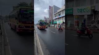 Ksrtc swift TVM-Thrissur SF 🔥in mg road #ksrtcrides #trivandrum #trendingshorts