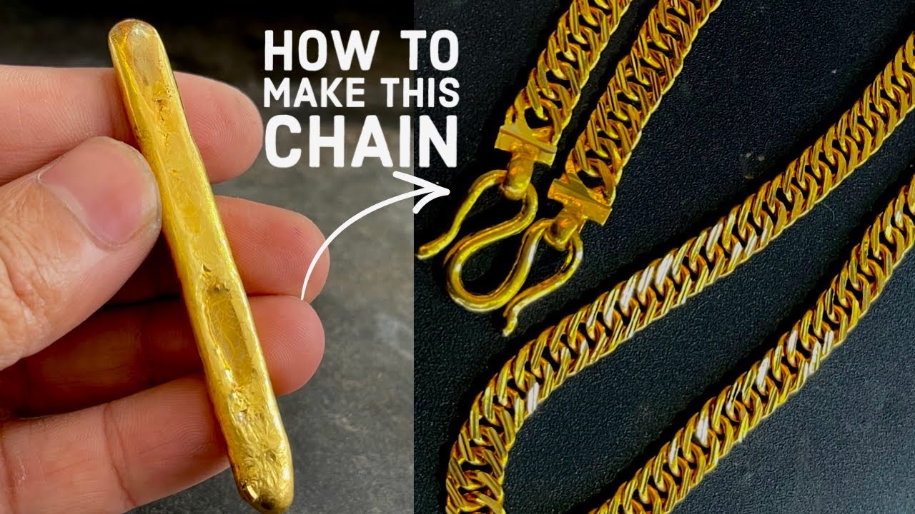 How 24k Gold Chain Is Made Gold Chain Necklace Making Youtube