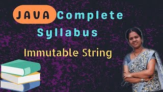 Immutable string in java || 30 || JAVA COURSE in telugu
