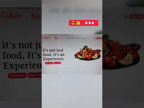 How to Create a Restaurant Website | Aslam Chicken | User Interface Design | using HTML and CSS @codeyouhaider #coding #css