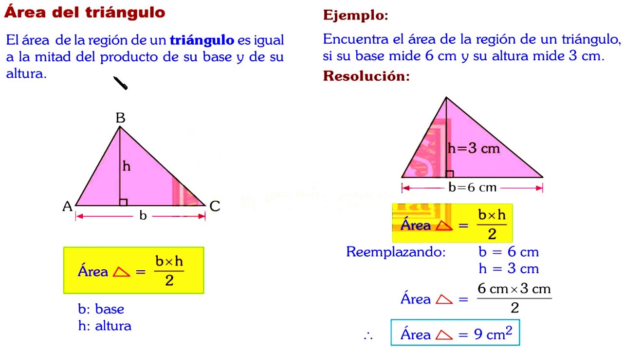 Formula De Calculo Del Area De Un Triangulo - Printable Templates Free