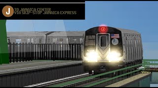 OpenBVE (J) Broad Street To Jamaica Center (R160A)(PM Rush Hour) Read Description!