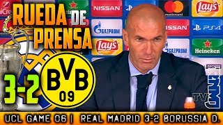 Rueda de prensa de ZINEDINE ZIDANE (06/12/2017) post Real Madrid 3-2 Borussia Dortmund