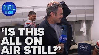 Freddy gets DRENCHED by a sneaky Rooster: In the Sheds | NRL on Nine