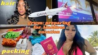 ☆Grwm: For Vacation In The Maldives 🇲🇻  | Hair, Lashes, Nails Organizing Outfits \u0026 More