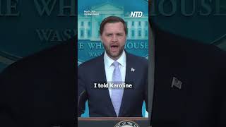 Vance Stands In for Karoline Leavitt at White House Briefing, Jokes About Paternity Leave Deal