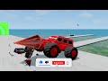 transporting pixar cars u0026 fruits with colored u0026 john deere vs claas vs tractors beamng.drive 962