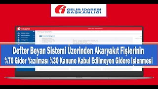 Binek Otomobiller için Akaryakıt ve Benzeri Harcamaların %70 i Gider Olarak Kaydı