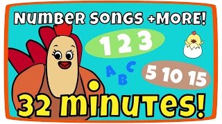 Counting from 1-10 song, Rainbow Colors + more | Kids Song Compilation | The Singing Walrus