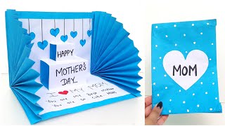 😍 Pop-Up 😍 Mother's Day Greeting Card • How to make gift card for mother • Blue colour card for mom