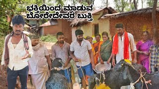 ಭಕ್ತಿಯಿಂದ ಮಾಡುವ ಬೋರೆದೇವರ ಭುಕ್ತಿ #village #ಮಂಡ್ಯ #sakkarenadukempa