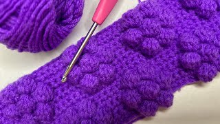 Simple easy bubble stitch crochet tutorial |new stitch | cottonyarn | puff stitch | handbag |jackets