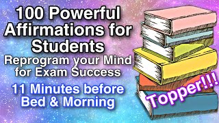 TOPPER AFFIRMATIONS FOR STUDENT-CRACK ANY EXAM-LAW OF ATTRACTION FOR EXAMS-GOOD GRADES-MARKS-SCORE
