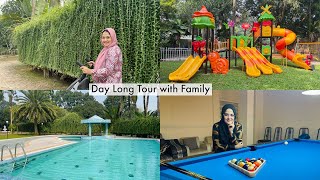 Day Long Tour with Family | Swimming 🏊‍♀️ + Walking 🚶‍♀️ + Fishing 🎣 | Vlog with Joheb and Nabila