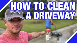 How to Pressure Wash a Concrete Driveway - Step By Step Walkthrough