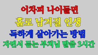 노후에 스스로 혼자가 되어라 - 나이들수록 독하게 살아야하는 이유 - 자면서 듣는 부처님 말씀 I 노후의 마음가짐 - 삶의 지혜 I 인생 조언 I 격언 I 오디오북 I 철학