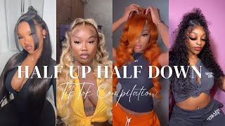 HALF UP HALF DOWN TIKTOK HAIRSTYLES | 💞QUICK WEAVE COMPILATION