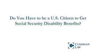 Non-citizens Social Security Disability Benefits