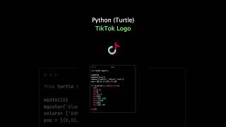 TikTok Logo with Python #python #tiktok #coding #foryou