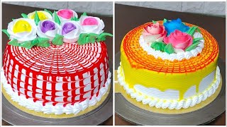 amazing colorful cake decorating tutorial | different cake designs for birthdays