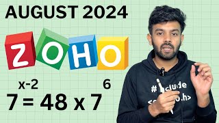 Zoho Aptitude Round - 1 August 2024 Ep-2 | Exponent Power | logic io