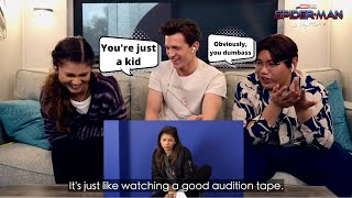 Tom Holland Reacts to Zendaya's Spider-Man Audition | No Way Home Cast Funny