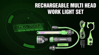 OEMTOOLS 24648 Rechargeable Multi Head Work Light Set