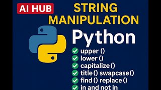 Python String Manipulation | Video 2 | upper() lower() capitalize() title() swapcase()