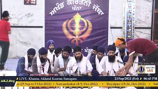 001 Khanna 23Sep2022 FriEve Akhand Keertan Bhai Manpreet Singh Jee Khanna