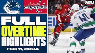Vancouver Canucks at Washington Capitals | FULL Overtime Highlights - February 11, 2024