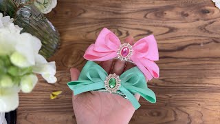 DIY147 로아 리본핀 패키지 에일린리본 헤어핀 만들기 공주 머리핀 리본공예 diy handmade ribbonbow tutorial