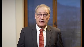 Le conseiller fédéral Parmelin sur la loi fédérale sur les operations spatiales