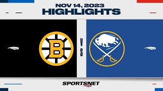 NHL Highlights | Bruins vs. Sabres - November 14, 2023