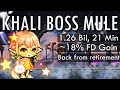 Maplestory Khali Bossing Mule 1.26 BIL in 21 Minutes [Post Ride or Die FD & Boss Crystal Changes]