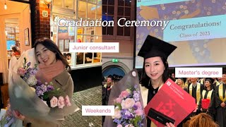 [Sub]네덜란드 석사 졸업식 브이로그👩🏻‍🎓| 24살, 신입 컨설턴트 해외취업 | 유럽 직장인 일상 | Masters Graduation | Consultant Vlog