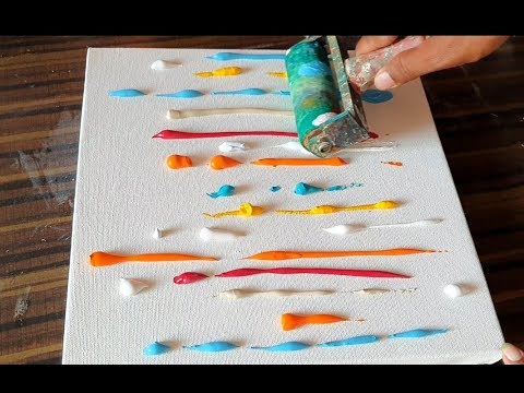 How To Create Textured Abstract Painting Background / Satisfying / Easy ...